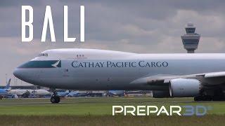 Prepar3D - PMDG 747 V3 - Landing at Bali - TrackIR