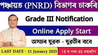 পঞ্চায়ত বিভাগৰ চাকৰি PNRD ASSAM  || PNRD ASSAM Recruitment 2024  ||