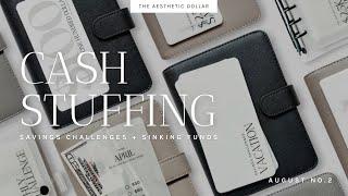 Cash Stuffing | $1,500 | August No. 2 | Savings Challenges + Sinking Funds | Self-Employed Income