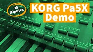 Korg Pa5X Full voice and style demonstration - 90 minutes live demo