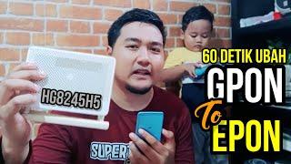 EASY !!! Upgrade Firmware Huawei HG8245H5 GPON to EPON | HOW TO CHANGE HUAWEI HG8245H5 GPON TO EPON