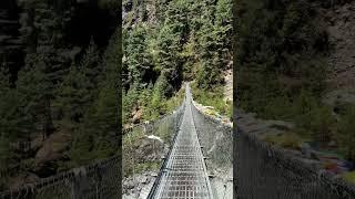 On the way to base camp Mt Everest hanging bridge. #basecamp #everestbasecamp #nature