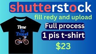 Shutterstock ful fill redy | T- shirt design upload | full bangla tutorial