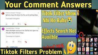 Tiktok Filters Not Showing Your  Comments Answers |Comments Reply