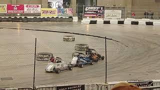 Quarter midget Honda heat race Rumble in Fort Wayne 12/28/2024