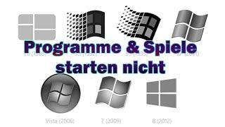 Windows Lösung - Programme & Spiele starten nicht