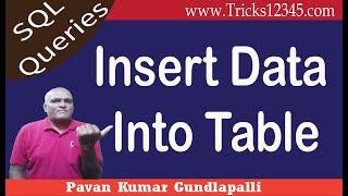 Insert The Values Into || Table Data Manipulation Language DML||SQL Basics||SQL Queries for Practice