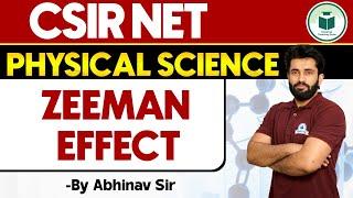 CSIR NET PHYSICAL SCIENCES - Zeeman Effect | CSIR NET Physical Sciences Preparation 2024