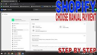   How To Choose Manual Payment Method In Shopify Store 