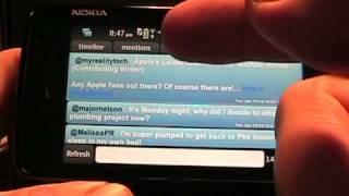 Witter Twitter client on the Nokia N900