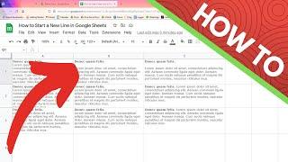 How to Start a New Line in Google Sheets