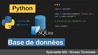 Utiliser Python pour interagir avec une base de données (module sqlite3)