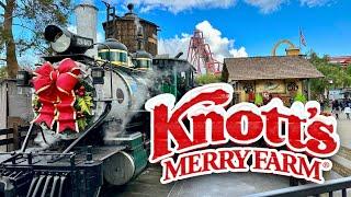 Knotts Merry Farm - Christmas Time Walkthrough & Rides | 4K 60FPS