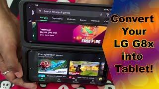 How to run any application in dual screen mode on LG G8x Thinq| Convert your Dual Screen into Tablet