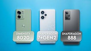 Dimensity 8020 Vs Snapdragon 7+ Gen 2 Vs Snapdragon 888 | Antutu Score & Benchmark
