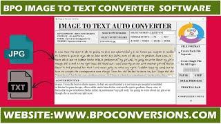 How can we convert image to notepad for data entry works