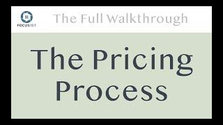 The Pricing Process Full Long Walkthrough