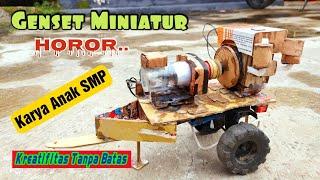 Genset miniatur karya anak smp mainan jaman now kreatif