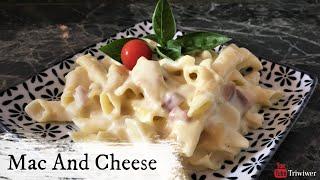 Creamy Mac And Cheese Sauce With Extra Cheese And Bacon