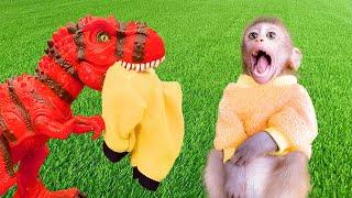 Monkey baby BinBin stolen with Dinosaurs on Animal Revolt