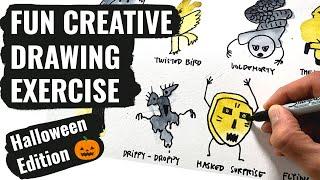 Overcoming Art Block Exercise (Halloween Edition)