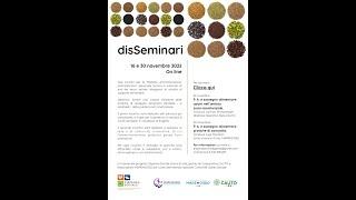 DISseminari. Primo incontro: P. A. e sostegno alimentare: azioni nell’ambito socio-assistenziale.