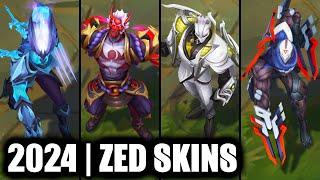 ALL ZED SKINS SPOTLIGHT 2024 | League of Legends