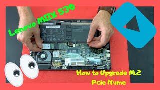 How to upgrade M.2 Pcie Nvme SSD Lenovo MIIX 520 Disassembly