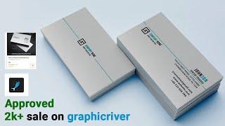 approvable business card design for graphicriver - photoshop tutorial