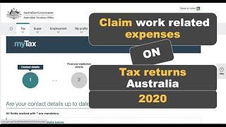 How to Claim work related expenses - make deductions in income tax Australia