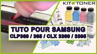 Recharge de toner compatible pour Samsung CLP 360/365/365, CLX 3300/3305/