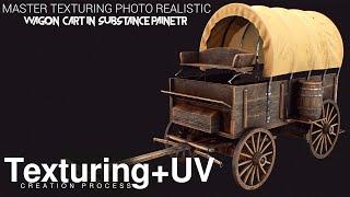 Advanced Texturing Wagon Cart in Substance Pianter in No Time