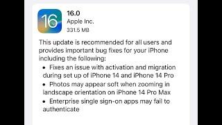 Apple iOS 16 0 1 iPhone Update Suddenly Released With Urgent Fixes