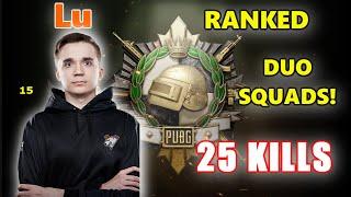 PUBG RANKED - NLT Lu & h1nkalya - 25 KILLS - DUO SQUADS!