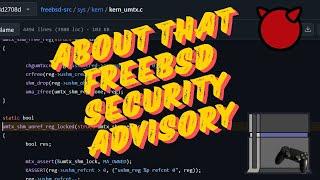 About that FreeBSD Security Advisory...