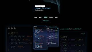 Hover Navbar Pure CSS..️ | #codewith_muhilan #css #coding