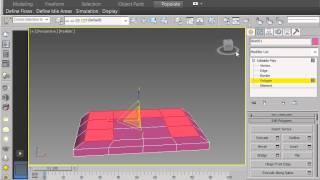 3dmax  Editable Poly  Extrude выдавливание подобъектов