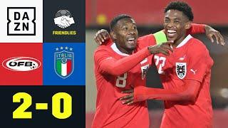 Direkter Freistoß! Alaba besiegt Italien traumhaft: Österreich - Italien 2:0 | Friendlies | DAZN