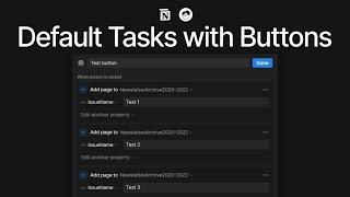 How to use notion buttons to generate default tasks and a custom ai block