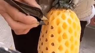 PINEAPPLE EYE PEELER. NEW INVENTION. MUST WATCH VIDEO.