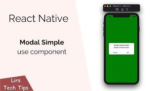 React Native: Modal Simple (Use Component)