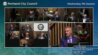 Portland City Council Meeting PM Session 12/18/24