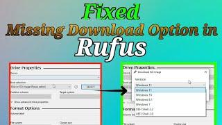 Fixed! How To Fix Missing Download Option In Rufus | Fix Download Option Not Showing In Rufus 2022