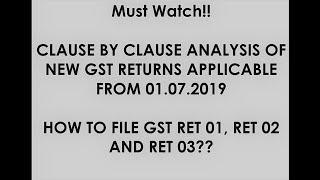 Analysis of New GST Simplified Return (Sahaj, Sugam) / Amendment / Credit Matching - In Hindi