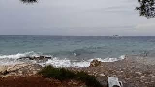 Sea surf. Adriatic Sea, Croatia, Porec