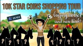 [35k SC?!] 10k Star Coins shopping tour! | Buying 8 horses, clothes & tack!
