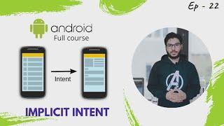 Implicit Intent with Example | Android Development tutorial in Hindi #22
