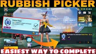 Easyway To Complete Rubbish Picker Achievement | New Hide Achievement | Hide Achievement Bgmi | Pubg