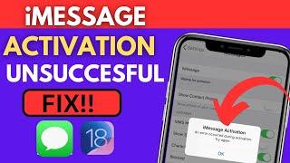 How to fix iMessage activation unsuccessful on iPhone  || iMessage Sending Unsuccessful