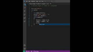 Reverse number in C programming #viral #coding